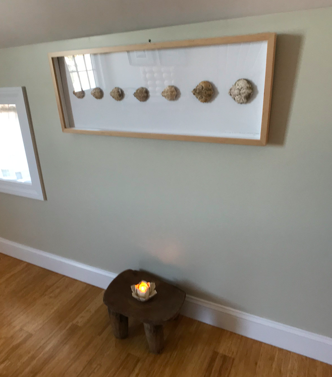 Framed decor in the studio
